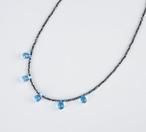 уронить ~ Swiss Blue Topaz Necklace уронить ~ Swiss Blue Topaz Necklace