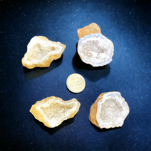 Wish caves Clear Quartz Geode Pair Wish caves Clear Quartz Geode Pair