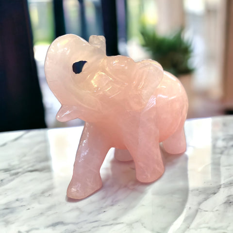 Rose Quartz Elephant For Loving Energies Rose Quartz Elephant For Loving Energies