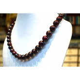 Natural Garnet Round 10 mm Beads Necklace 18 inches