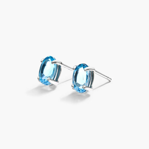 Blue Topaz Silver Earrings Blue Topaz Silver Earrings