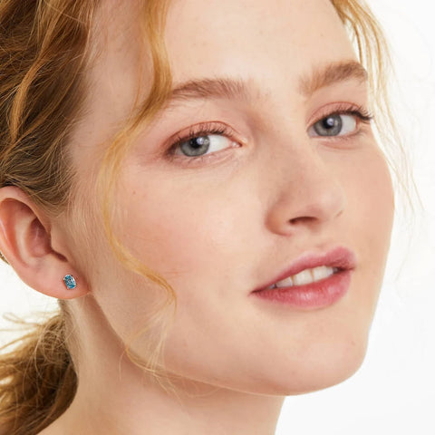 Blue Topaz Silver Earrings Blue Topaz Silver Earrings