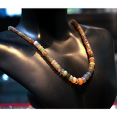 Brown Fire Opal Necklace ( Rare Piece ) 16 Inch