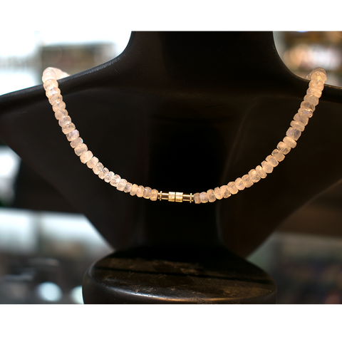 Rainbow Moonstone Beads Necklace AAA 16 Inch Rainbow Moonstone Beads Necklace AAA 16 Inch