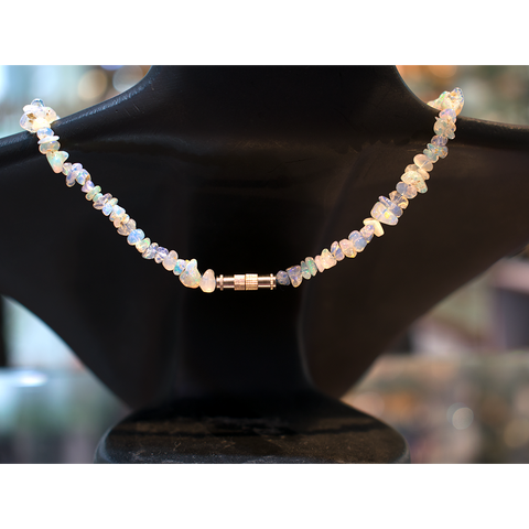 Fire Opal Cut Necklace 17 Inch Fire Opal Cut Necklace 17 Inch