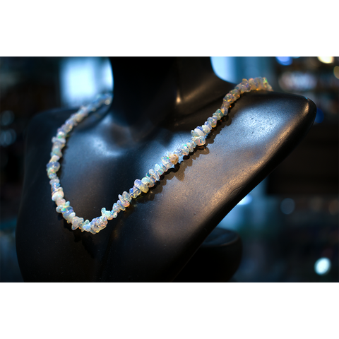 Fire Opal Cut Necklace 17 Inch Fire Opal Cut Necklace 17 Inch