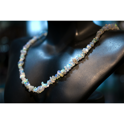 Fire Opal Cut Necklace 17 Inch Fire Opal Cut Necklace 17 Inch