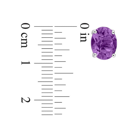 Amethyst Silver Studs Amethyst Silver Studs