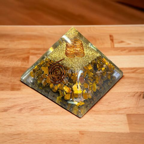 Tiger Eye chips Pyramid Tiger Eye chips Pyramid