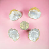Wish caves Clear Quartz Geode Pair