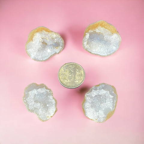 Wish caves Clear Quartz Geode Pair Wish caves Clear Quartz Geode Pair