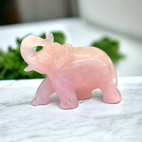 Rose Quartz Elephant For Loving Energies Rose Quartz Elephant For Loving Energies
