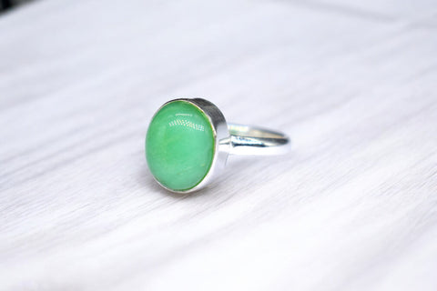 Chrysoprase Ring - Chrysoprase Ring -