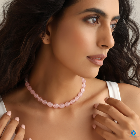 Rose Quartz Necklace (AAA- Grade) Rose Quartz Necklace (AAA- Grade)