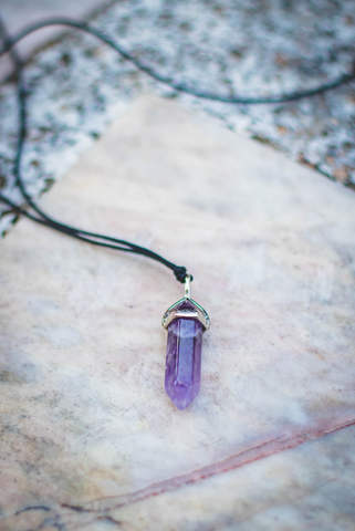 Amethyst Double Point Necklace Amethyst Double Point Necklace
