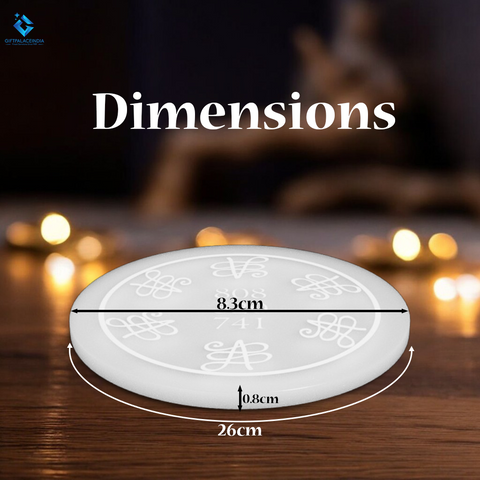 Selenite seven chakra Plate Selenite seven chakra Plate