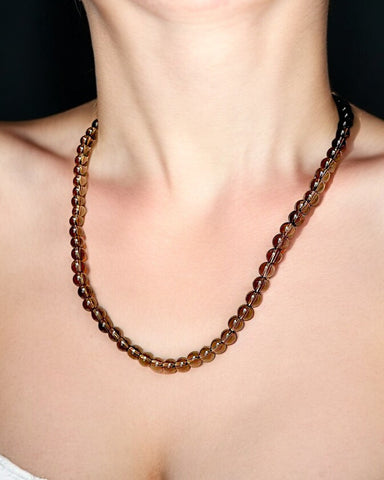 Smokey Quartz Beads Necklace Smokey Quartz Beads Necklace