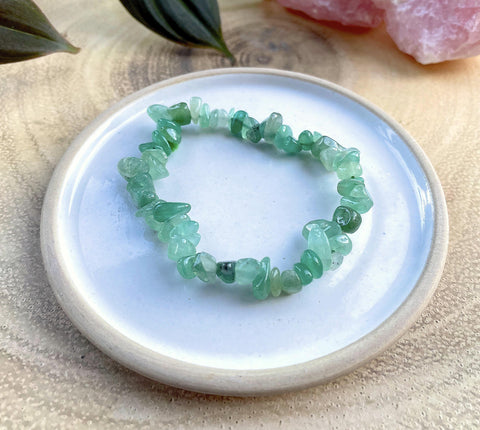 Green Aventurine Chip Gemstone Bracelet Green Aventurine Chip Gemstone Bracelet