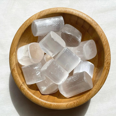 Selenite Tumbles - 1 Piece Per Order Selenite Tumbles - 1 Piece Per Order