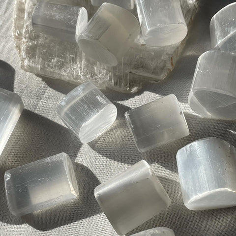 Selenite Tumbles - 1 Piece Per Order Selenite Tumbles - 1 Piece Per Order