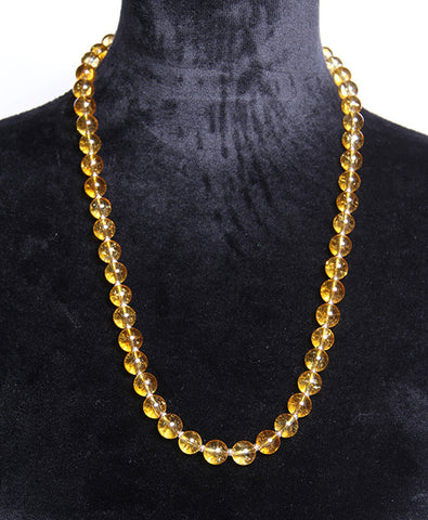 Citrine 8 mm Beads necklace Citrine 8 mm Beads necklace