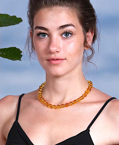 Citrine 8 mm Beads necklace Citrine 8 mm Beads necklace