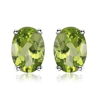 Peridot Oval Earrings Peridot Oval Earrings