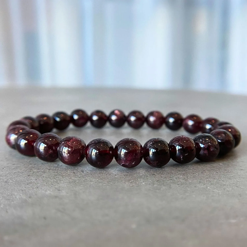Garnet Bracelet - induces passion, fire, energy & stability Garnet Bracelet - induces passion, fire, energy & stability