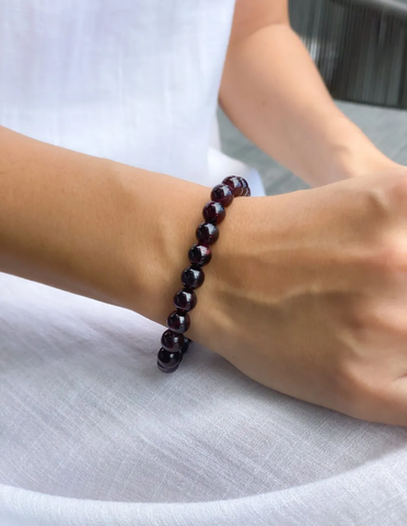 Garnet Bracelet - induces passion, fire, energy & stability Garnet Bracelet - induces passion, fire, energy & stability