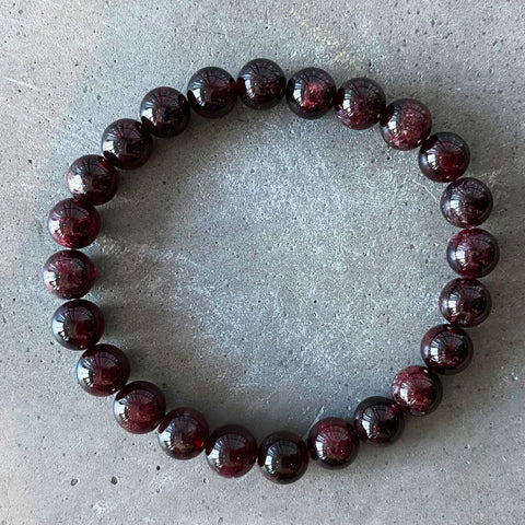 Garnet Bracelet - induces passion, fire, energy & stability Garnet Bracelet - induces passion, fire, energy & stability