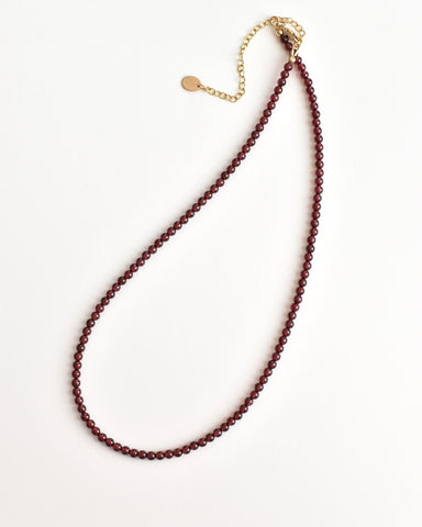Minimilistic ~ Garnet Beads Necklace Minimilistic ~ Garnet Beads Necklace
