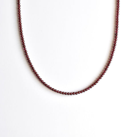 Minimilistic ~ Garnet Beads Necklace Minimilistic ~ Garnet Beads Necklace