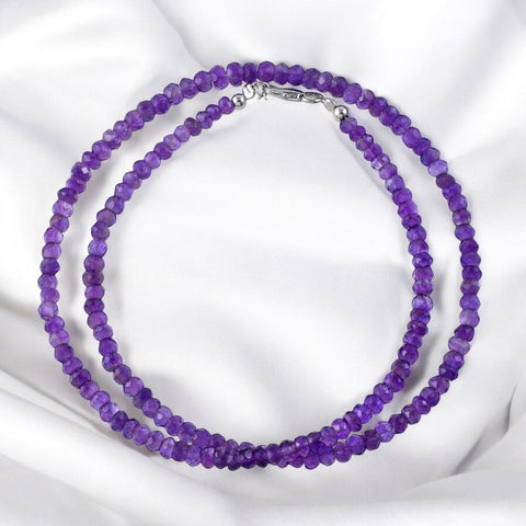Amethyst 4 mm necklace Amethyst 4 mm necklace