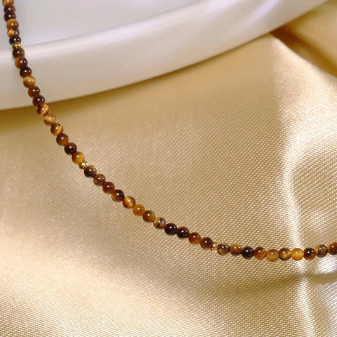 TIger's eye 6 mm Beads Necklace TIger's eye 6 mm Beads Necklace