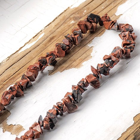 Mahagony Obsidian Chips Necklace Mahagony Obsidian Chips Necklace