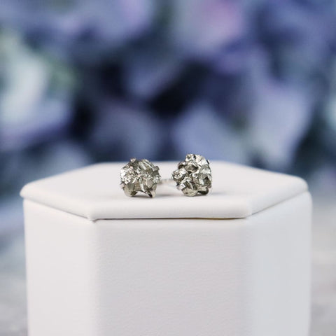 Pyrite Studs German silver Pyrite Studs German silver