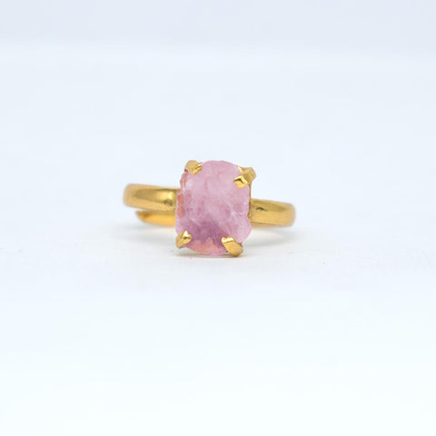 Rose Quartz Ring - Raw Rose Quartz Ring - Raw