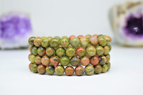 Unakite Bracelet -  Recovery from major illness Unakite Bracelet -  Recovery from major illness