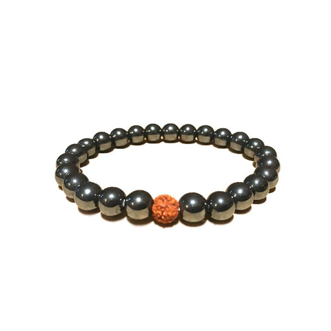 Hematite Rudraksha Bracelet Hematite Rudraksha Bracelet