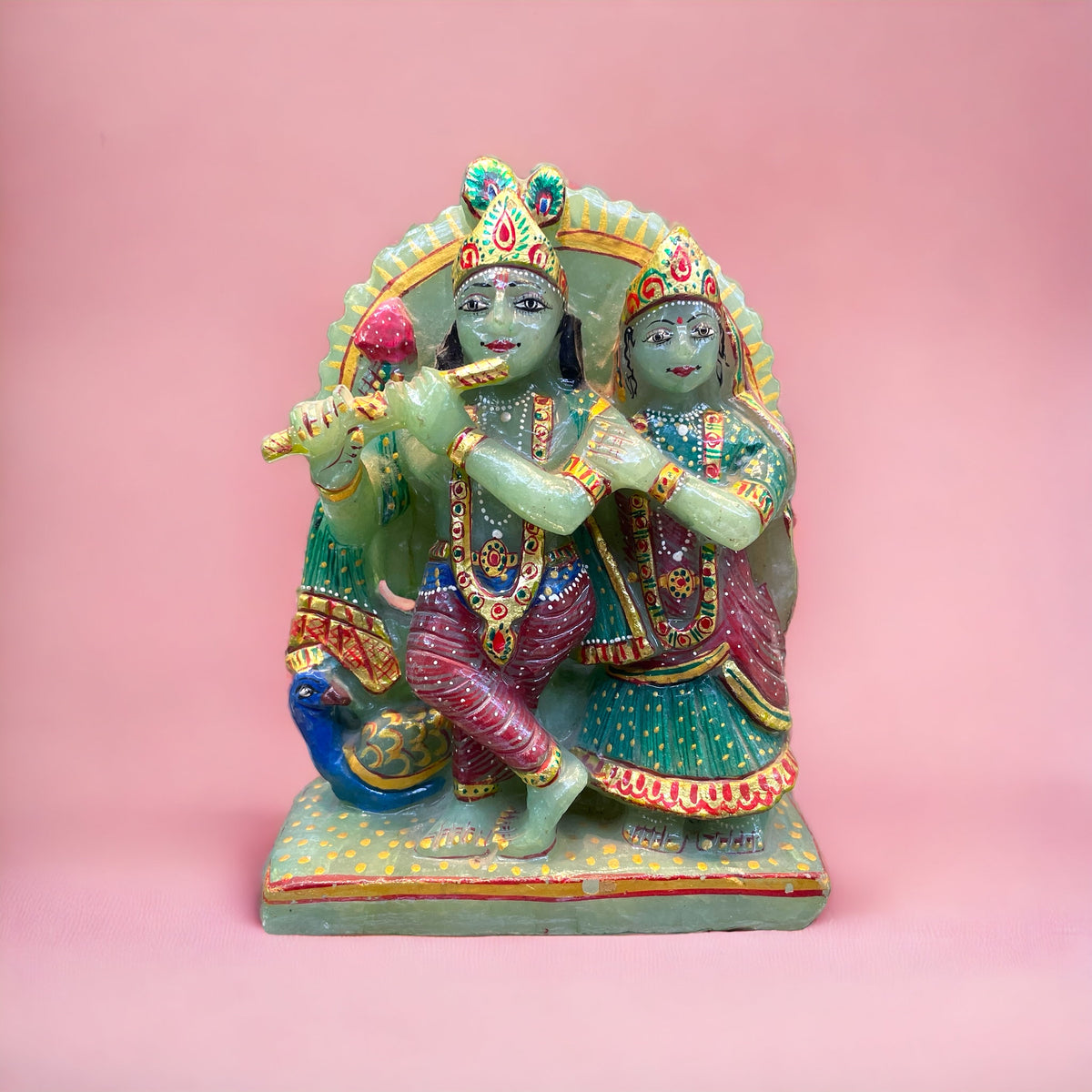 Radha Krishna ji in Green Aventurine