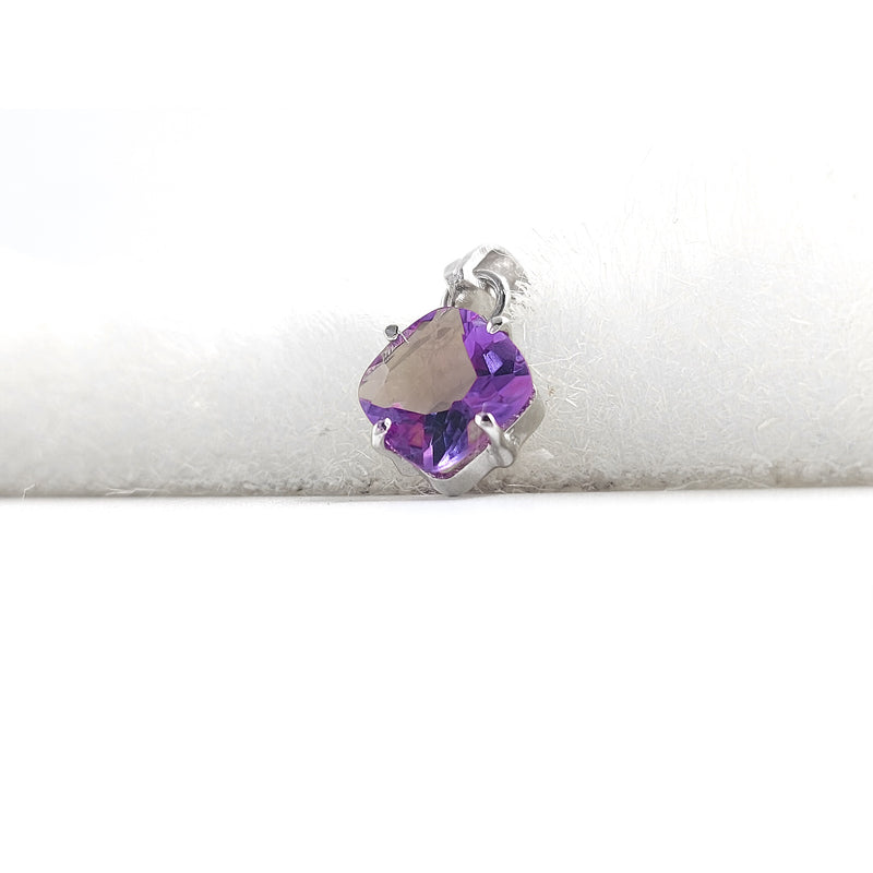 Amethyst Cushion Cut Necklace