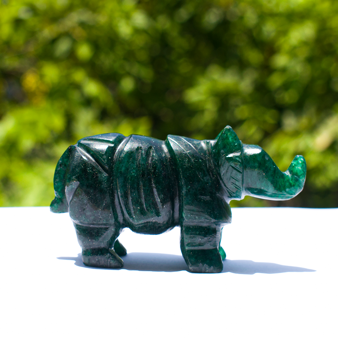 Rhinoceros - Green Aventurine