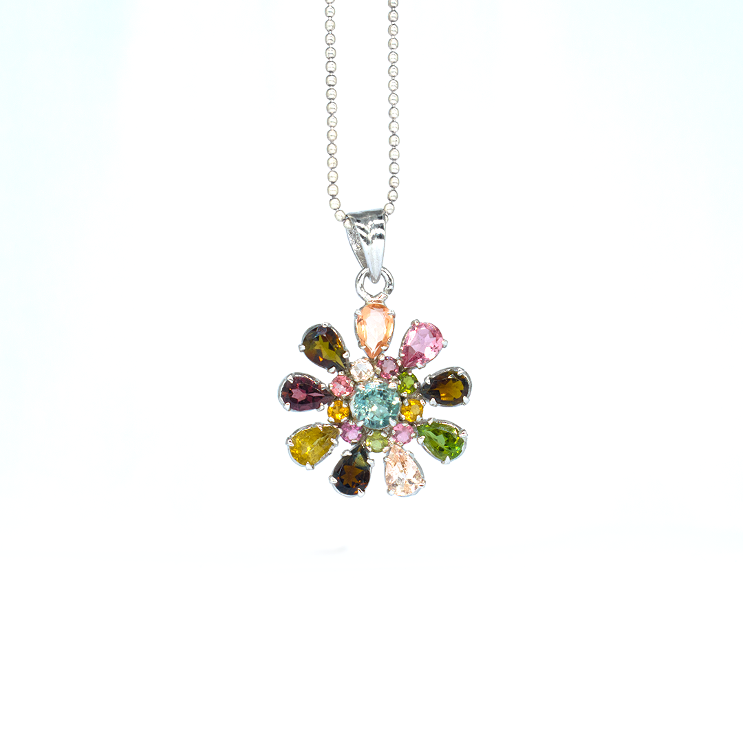 Colours Of Tourmalines Necklace ( Highly rare )