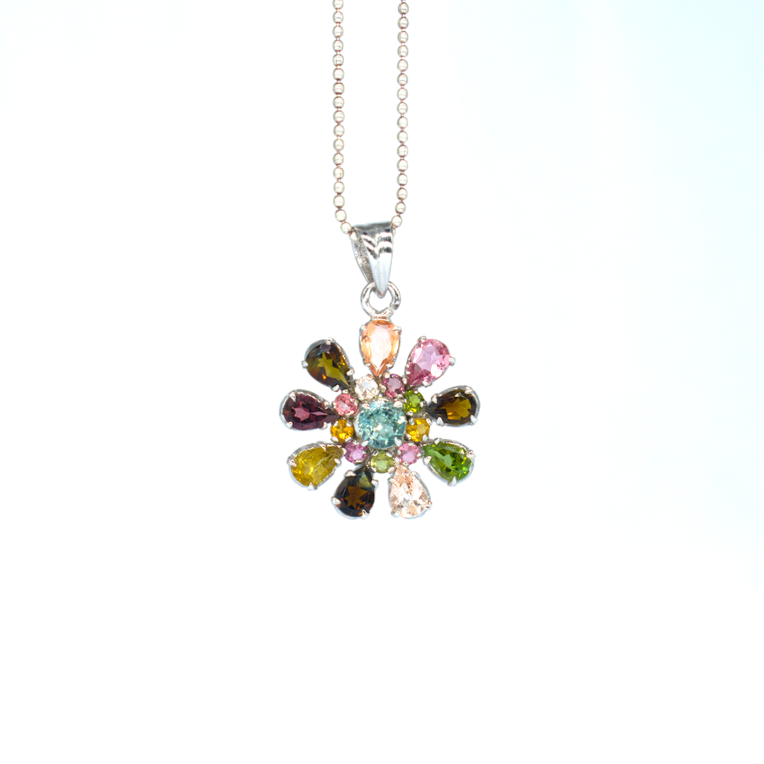 Colours Of Tourmalines Necklace ( Highly rare )