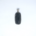 Black tourmaline German Silver Pendant