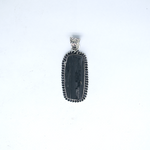 Black tourmaline German Silver Pendant