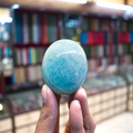 Blue Amazonite Palm Stone AAA Grade Rare