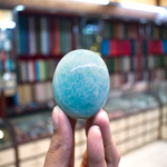 Blue Amazonite Palm Stone AAA Grade Rare