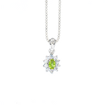 Peridot Diamond Minimal necklace