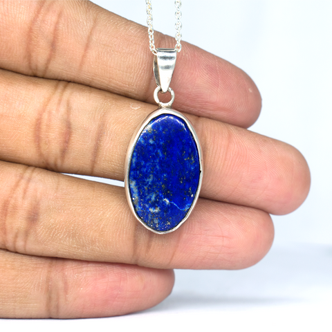 Lapis lazuli Pure Silver Necklace